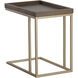 Arden 23.5 X 23.5 inch Gold / Raw Umber Side Table, C-Shaped